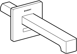 GEBERIT WASTAFELKRAAN BRENTA, WANDMONTAG