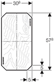 GEBERIT GIS MONTAGEPLAAT 30,8 X 57,8CM A