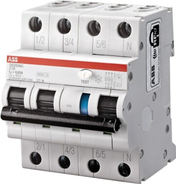 ABB AARDLEK DS 203NC C20 3P+N 0,03