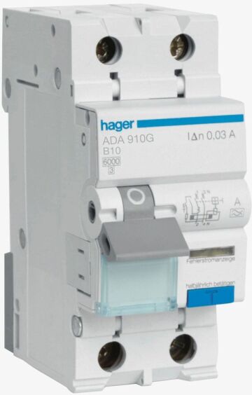 HAGER HACO AARDLEKAUTO 1P+N B10 2MOD