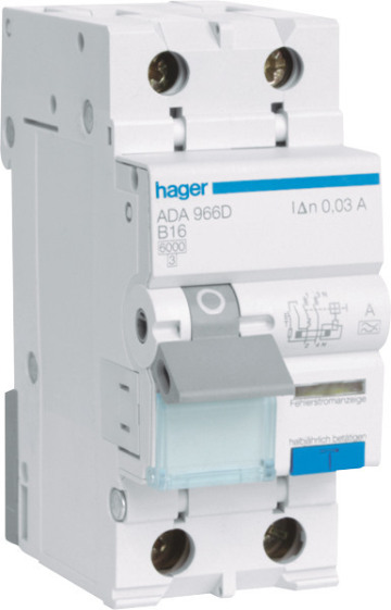 HAGER HACO AARDLEKAUTO 1P+N C16 2MOD