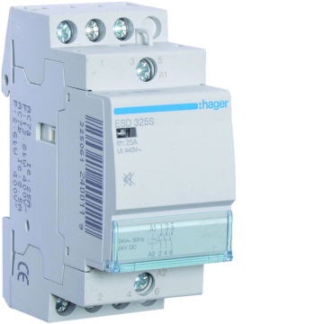 HAGER MAGN.SCH. 25A 3M 24VAC ESD325S