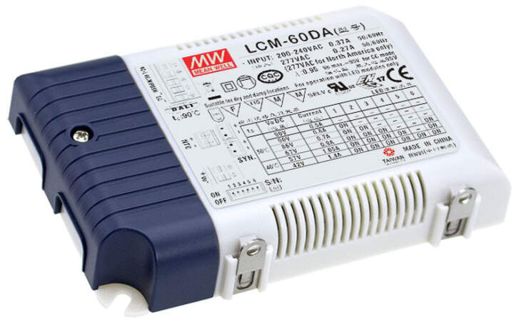MW MULTI-STAGE LED DRIVER LCM-60DA