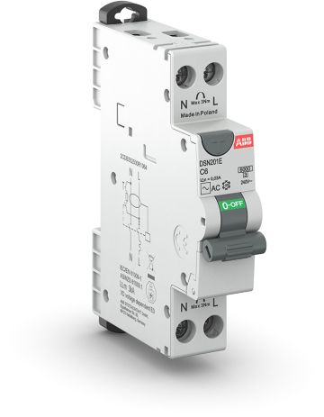 ABB AARDLEK DSN201E B10 1P+N 0,01