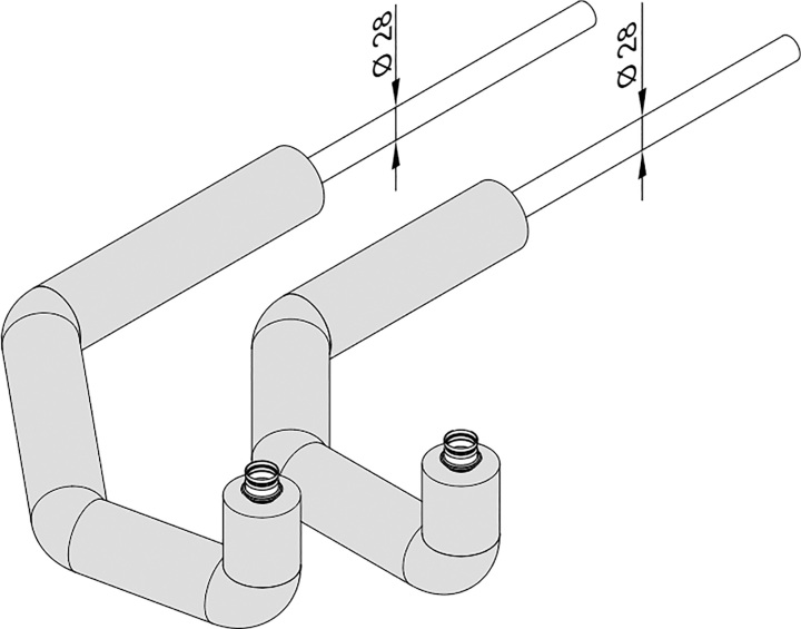 VIESSMANN AANSLUITSET BUIT WANDMONTAGE