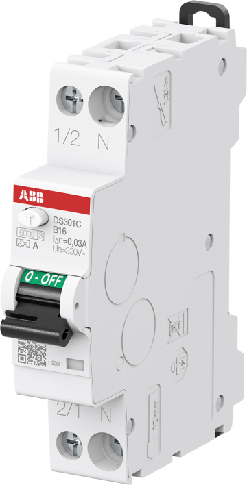 ABB AARDLEK DS301C C20 1P+N 0,03