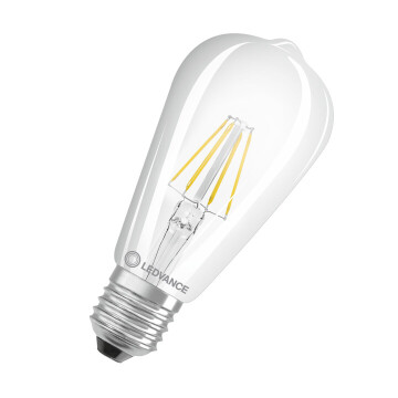 LEDV LED EDISON 40 4W 827 FILCL E27 P