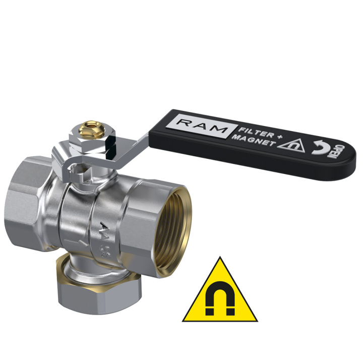 RAM FILTERKOGELKRAAN MAGNEET S27 3/4''BI